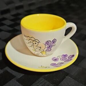 Tabletops Lifestyles - Coffee Buzz - Yellow - Tea / Coffee Cup & Saucer Set